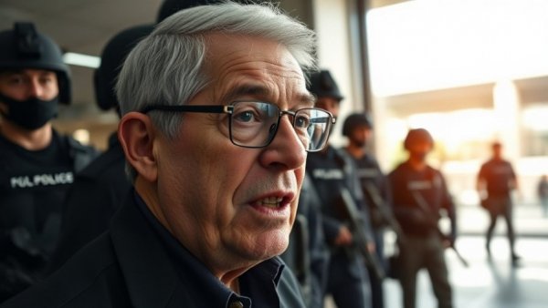 Law enforcement accountability discussion with officers and speaker.