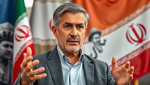 Iran nuclear talks coverage on news channel with flags and discussion.