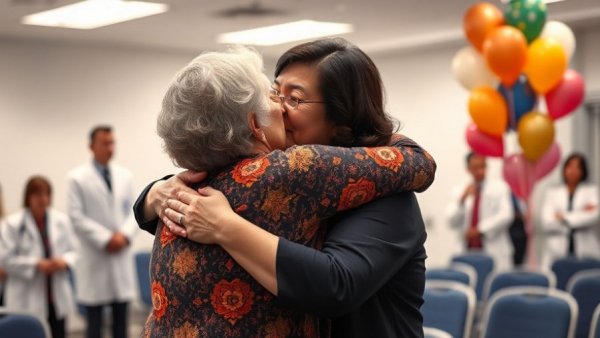 Emotional embrace marking historic live-donor transplant in San Antonio.
