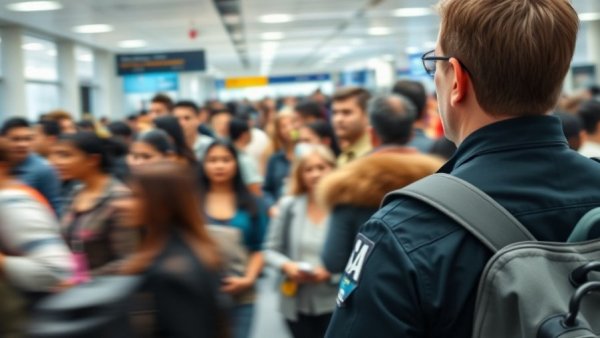 Travelers move through airport amid government shutdown resolution by Republicans.