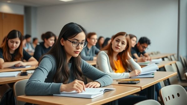 Students learning in a Texas classroom setting with educational materials.