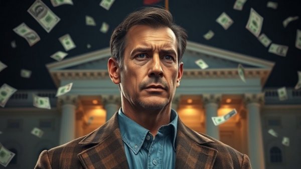 Government building and money symbolize hospice fraud scheme.