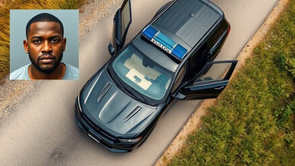 Dallas news shooting: Police SUV and suspect image in ambush incident.