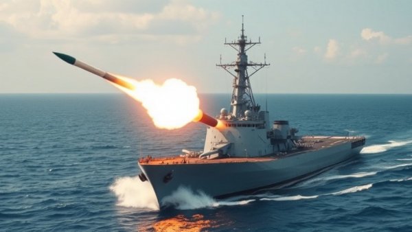 Breaking news Trump: Battleship launches a missile in a tense situation.