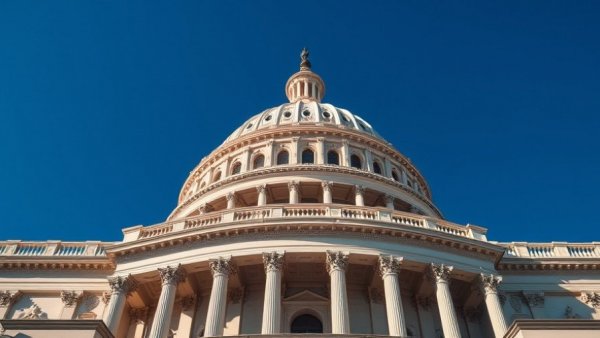 US Capitol dome against clear sky related to DHS funding vote.