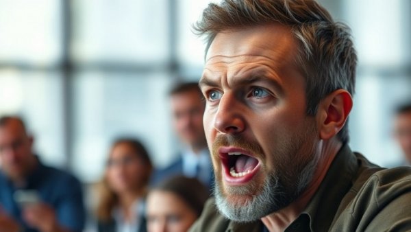 Man passionately speaking with focus, highlighting teamwork in the NBA title race