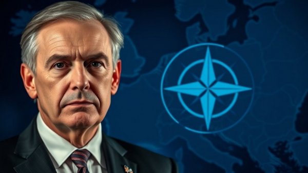NATO Allies Risk Fragmentation concept with figure over NATO map backdrop.