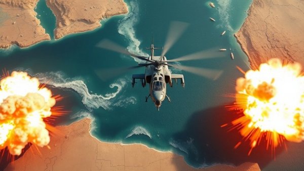 US will use ‘ALL MEANS’ to find Iran’s sea mines, showing coastal Middle East.