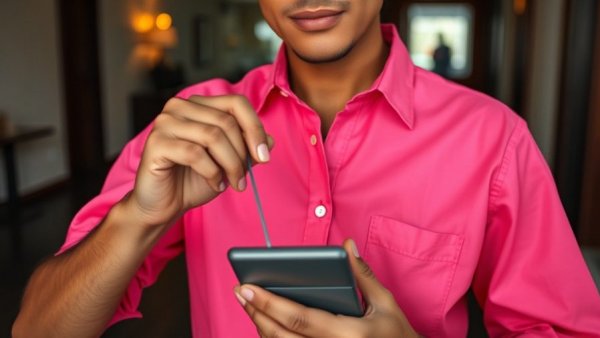 Person in pink shirt holding item indoors, related to Lululemon investigation.