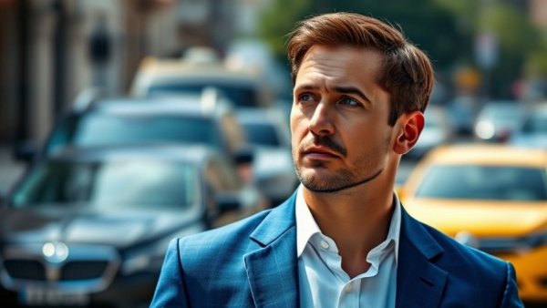 Gonzales in blue suit outdoors amid resignation news.