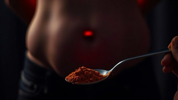 Turmeric for mental health benefits; vibrant spoon depiction.