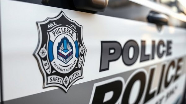 Austin Police vehicle door representing federal immigration policies Austin.