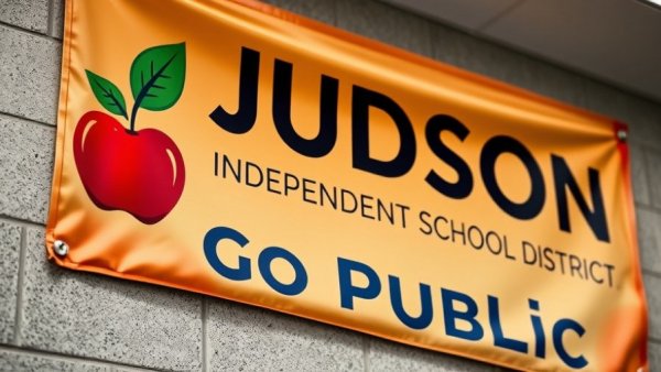 Judson ISD banner with 'Go Public' message.