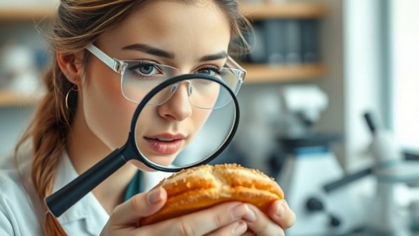 Scientist examines bread for weight gain research