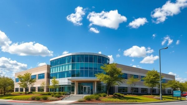 Modern healthcare facility promoting community health and wellness.