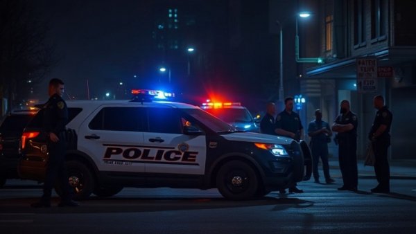 San Antonio police presence during nighttime, related to news of shooting