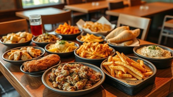 Assorted comfort food dishes in San Antonio restaurant scene