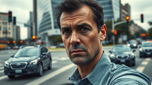 Dallas news feature with a car at an urban intersection.