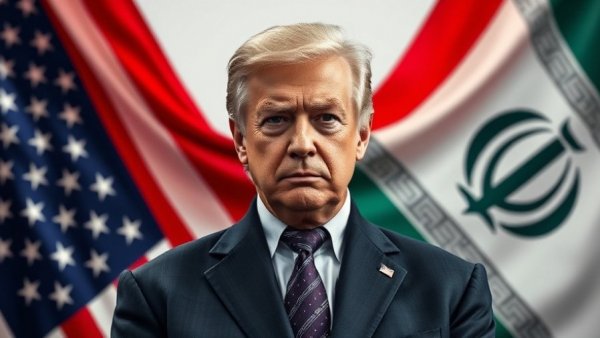 Trump's Direct Diplomacy with Iran depicted against U.S. and Iran flags.