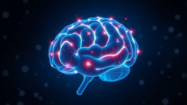 Futuristic brain illustration symbolizing mental sharpness and productivity.