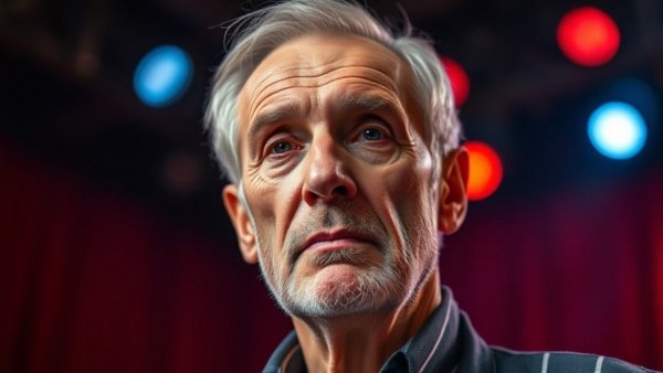 Trump immigration policy discussion, serious man on stage, live event.