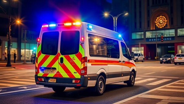 Ohio BCI investigation scene with emergency vehicle at night.