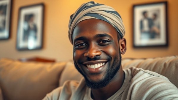 Portrait of a smiling man indoors, related to deadly hit-and-run San Antonio.