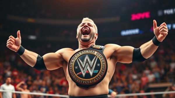 Cody Rhodes celebrating WWE Championship win at WrestleMania 42.