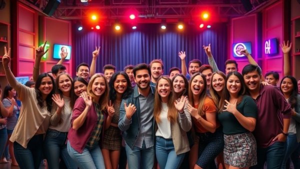 UTSA Dramatic Arts Program cast celebrating 'Little Shop of Horrors' production.