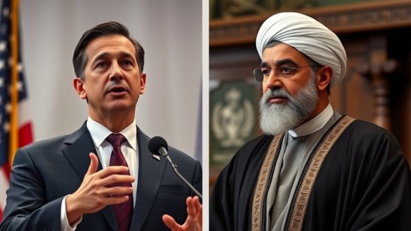 Iranian leaders military threat discussion dual portrait image