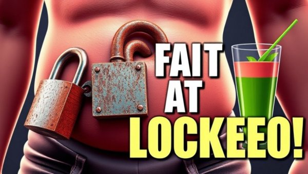 Graphic of stubborn belly fat after 50 with locked fat concept.