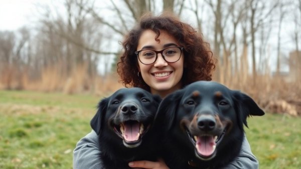 Outdoor portrait of woman and dog embodying everyday aesthetic activism.