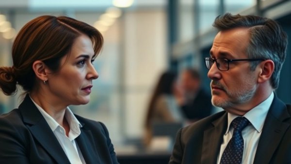 Thoughtful professionals discussing ethics process working.