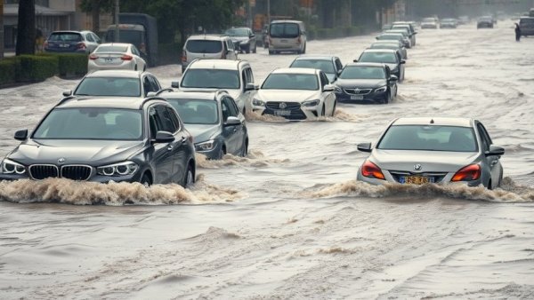 Loop 1604 flooding causes chaos with submerged vehicles.