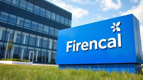 Schwab Crypto trading sign at modern office building.