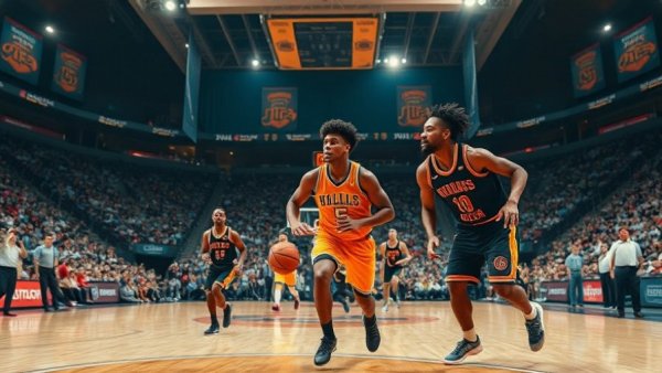 Intense NBA playoff coverage featuring dynamic gameplay.