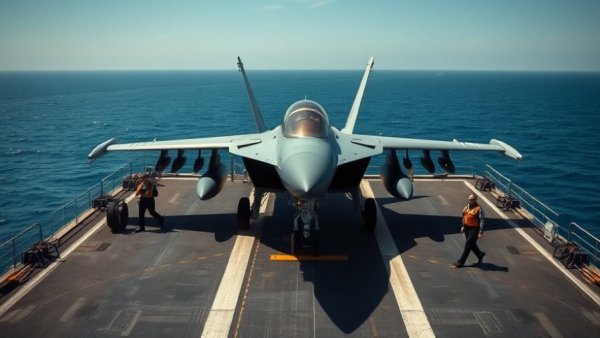 Navy aircraft carrier with jet and crew, Trump's Shoot and Kill Order.