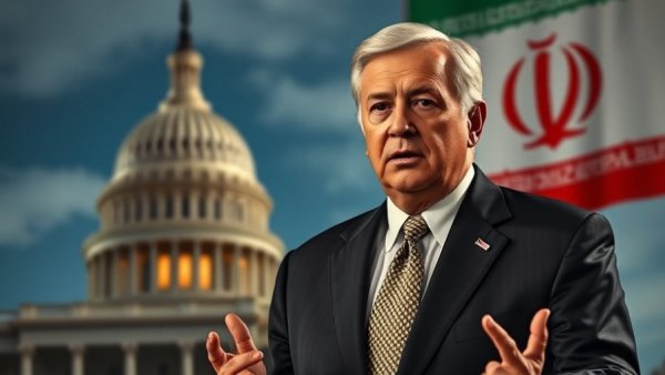 News in the US - serious man reporting in front of Capitol.