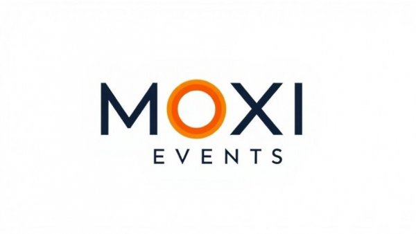 MOXI EVENTS logo for Dallas corporate events, colorful design