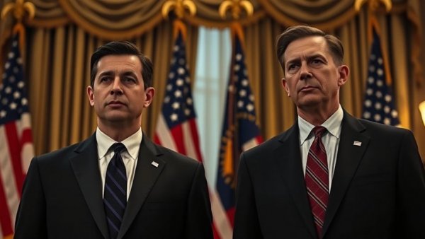 US Iran peace talks setting with flags and solemn attendees.