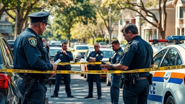 San Antonio news crime: police investigators at a crime scene.