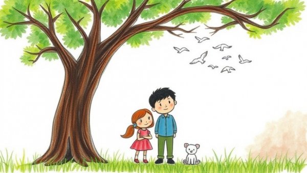 Illustration showing family reflecting on Texas immigration policy.