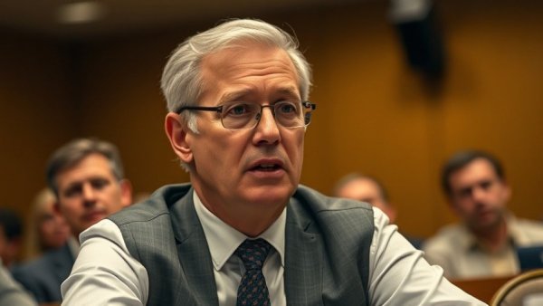 Concerned official discusses voter registration fraud at a meeting.