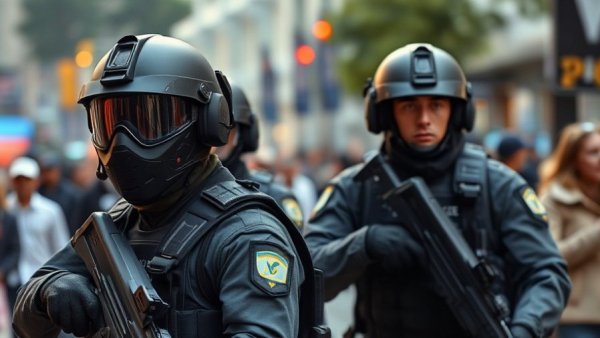 Security team at public events ensuring safety.