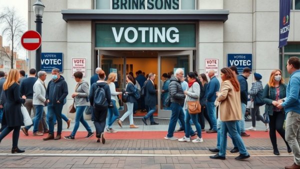 Voters at Dallas County precinct voting location