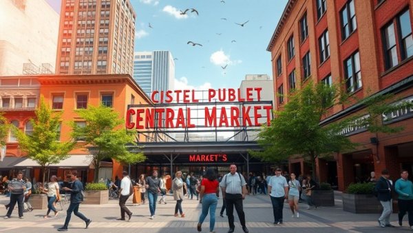 Uptown Dallas Central Market opening with modern architecture