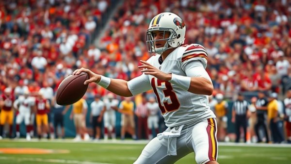 Diego Pavia practicing for Ravens minicamp