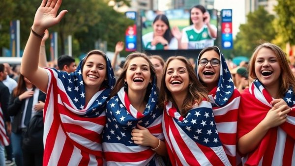 American fans celebrate outside at World Cup event, US tourism World Cup advisory.