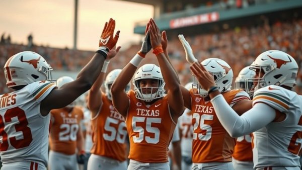 Texas Longhorns players united, symbolizing NFL draft success.