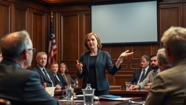 Texas flooding tragedy discussed in a formal meeting setting.